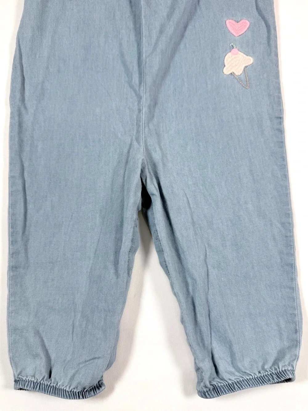 CARTER’S Girls Chambray Ice Cream Cherry Bubble Romper 12M Cottagecore Sweet